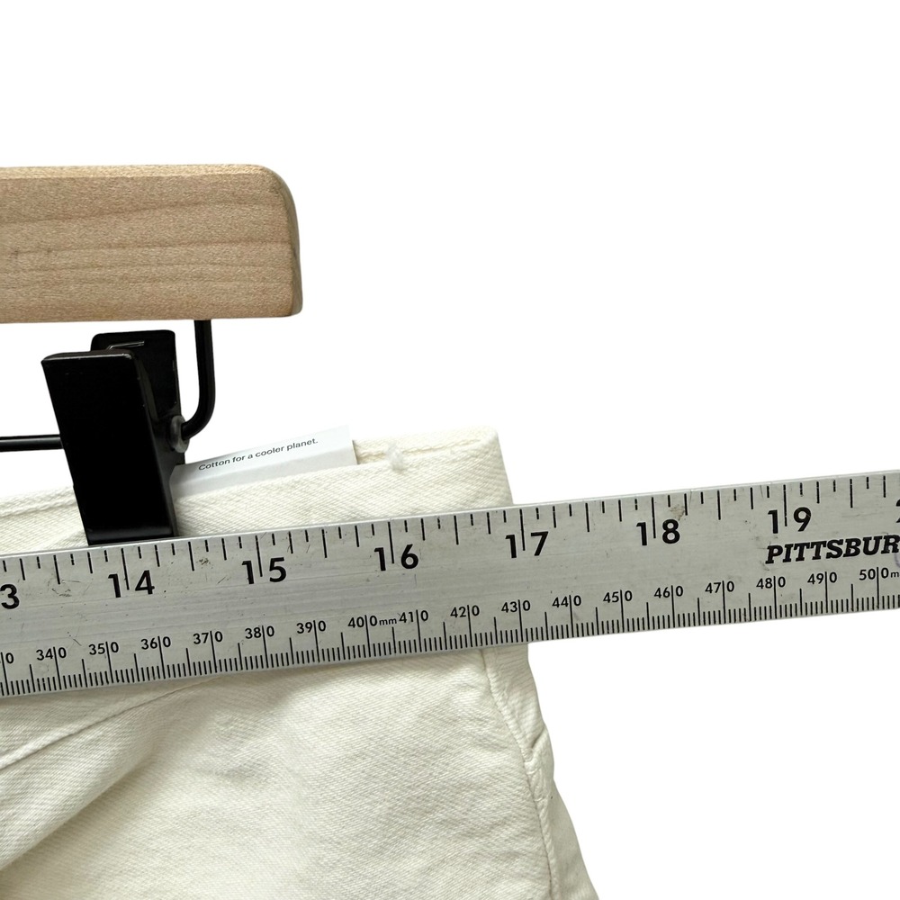 AGOLDE Indra Hip Slung Baggy Denim Shorts Fortune White Size 28 NEW - Picture 5 of 9